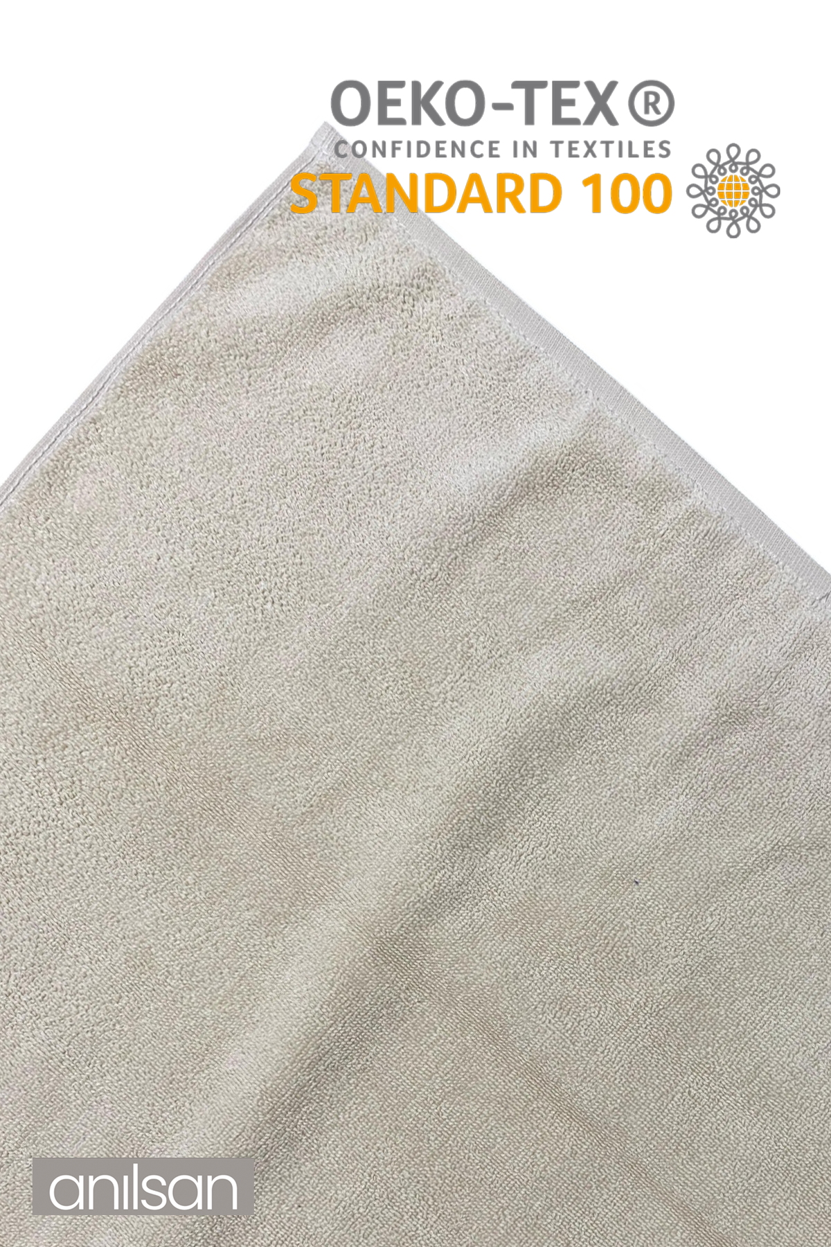 10'lu Düz Bej El Havlusu - 50x90 Cm, 225 Gr, %100 Pamuk, Spa Ve Otel Havlusu