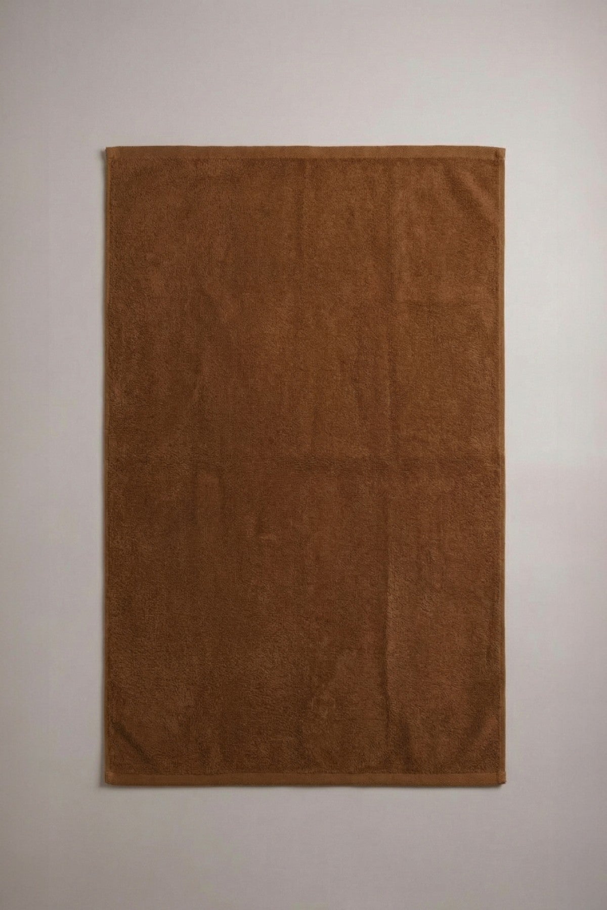 10'lu Düz Kahverengi El Havlusu - 50x90 Cm, 225 Gr, %100 Pamuk, Spa Ve Otel Havlusu