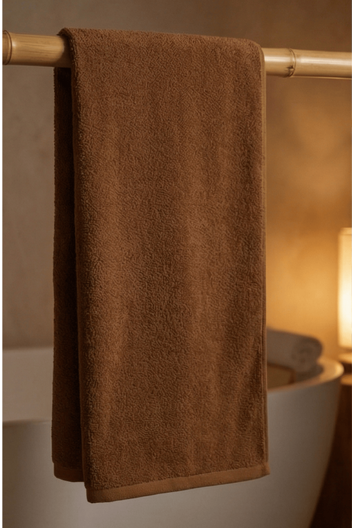 10'lu Düz Kahverengi El Havlusu - 50x90 Cm, 225 Gr, %100 Pamuk, Spa Ve Otel Havlusu