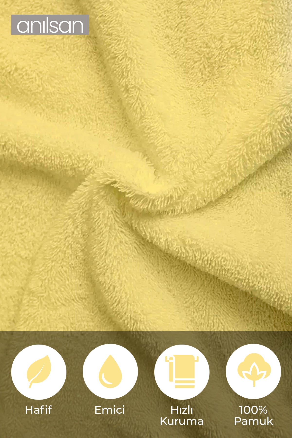 10'lu Sarı Greek Beyaz Banyo Havlusu - 70x140 Cm, 490 Gr, %100pamuk, Spa Ve Otel Havlusu