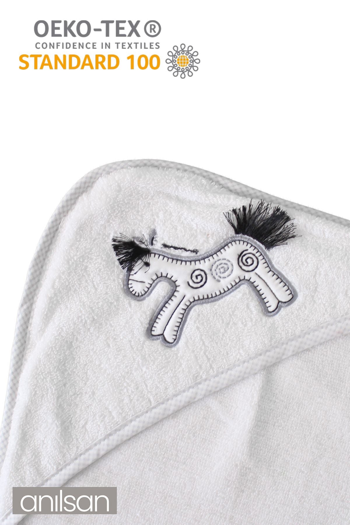 %100 Pamuk Bebek Kundak Havlusu - Sevimli At Desenli Yumuşak Bebek Havlusu Seçenekleri