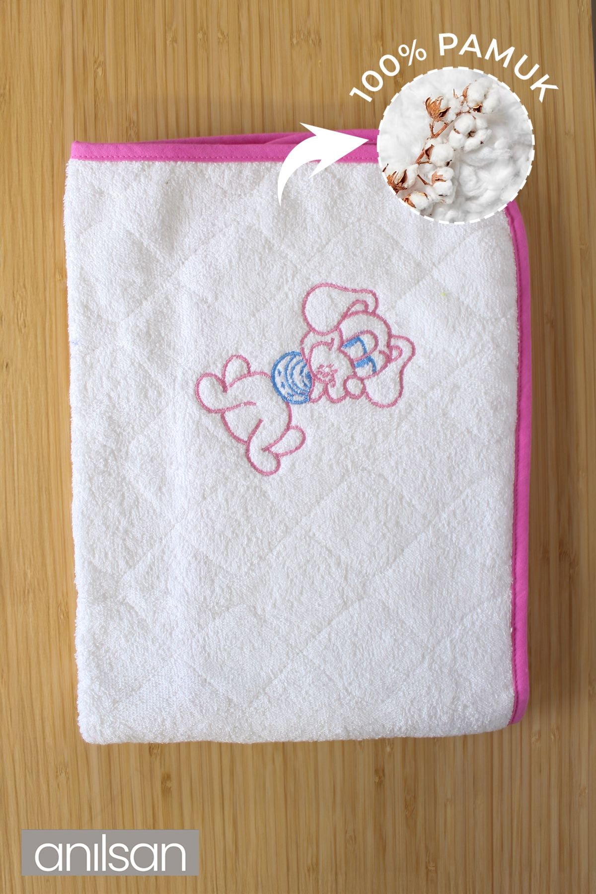 %100 Pamuk Bebek Kundak Havlusu - Sevimli Köpek Desenli Yumuşak Bebek Havlusu Seçenekleri