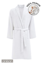 Kimono Pike Otel Bornozu Kadın-Erkek Spa Için Ideal %100 PAMUK