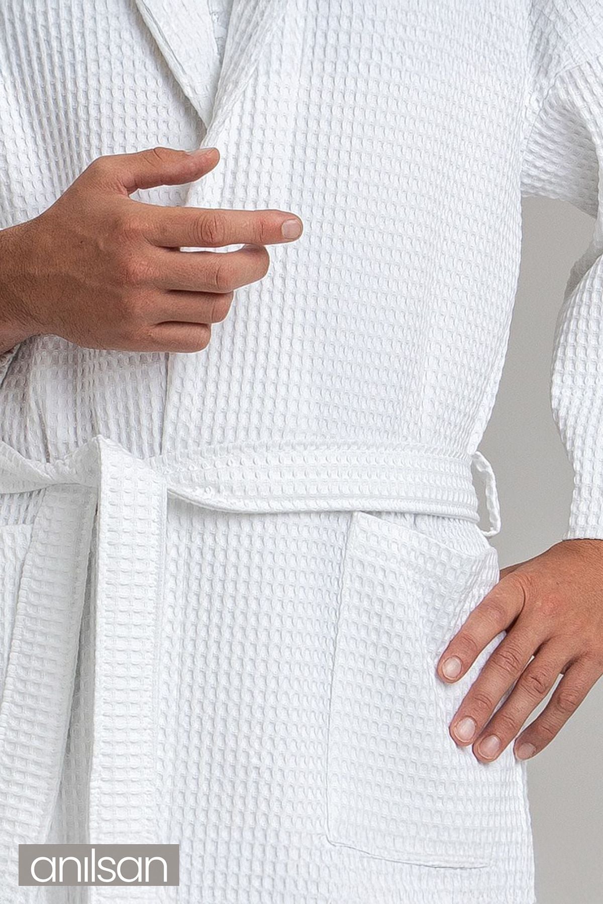 Kimono Pike Otel Bornozu Kadın-Erkek Spa Için Ideal %100 PAMUK