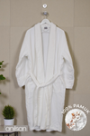 Şalyaka Kadife Biyeli Waffle Otel Bornozu %100 Pamuk Unisex, Spa İçin İdeal  Kadın/Erkek