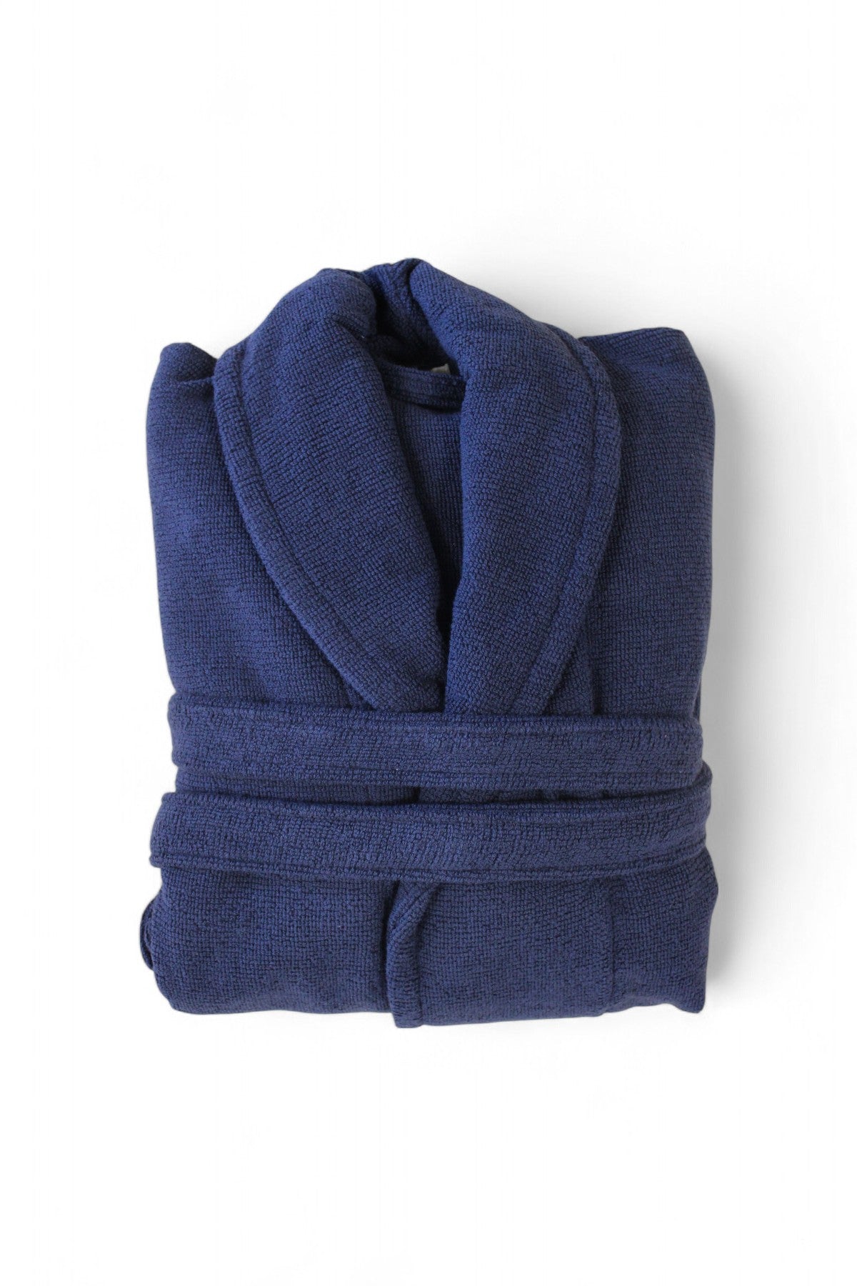 Şalyaka Zaya Bornoz Lacivert %100 Pamuk Unisex Spa Için Ideal Kadın/Erkek