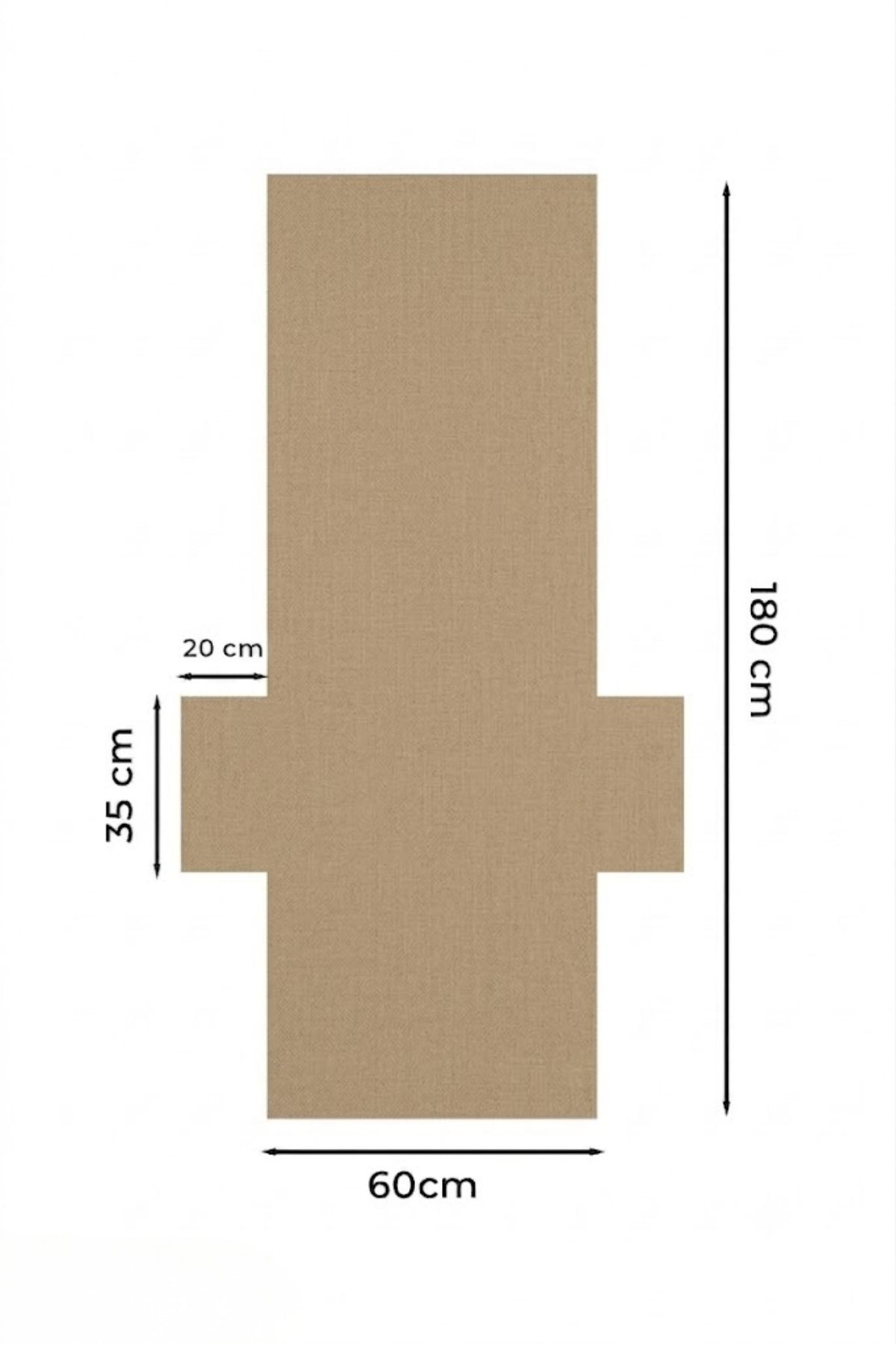 %100 Pamuk Şezlong Havlusu Bej 60x180 cm - Hızlı Kuruyan Plaj ve Havuz Havlusu