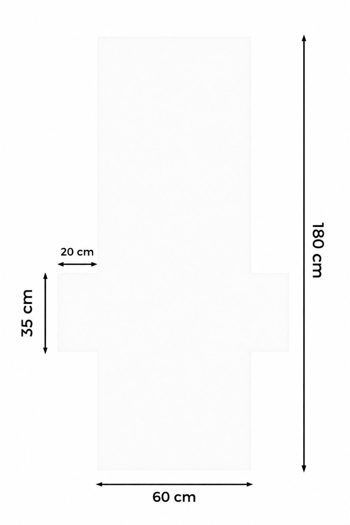 %100 Pamuk Şezlong Havlusu Beyaz 60x180 cm - Hızlı Kuruyan Plaj ve Havuz Havlusu