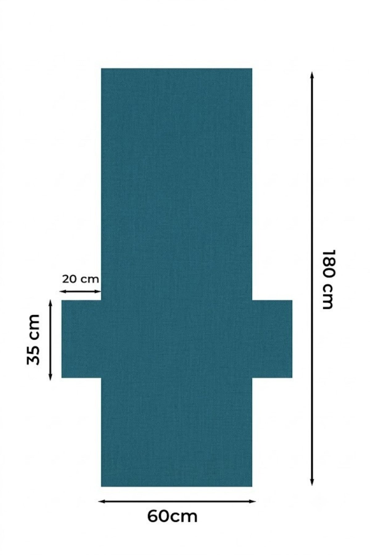 %100 Pamuk Şezlong Havlusu Koyu Yeşil 60x180 cm - Hızlı Kuruyan Plaj ve Havuz Havlusu
