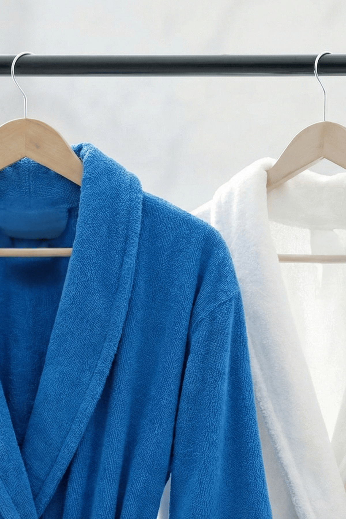 Şalyaka Bornoz Koyu Turkuaz %100 Pamuk Unisex Spa Için Ideal Kadın/Erkek