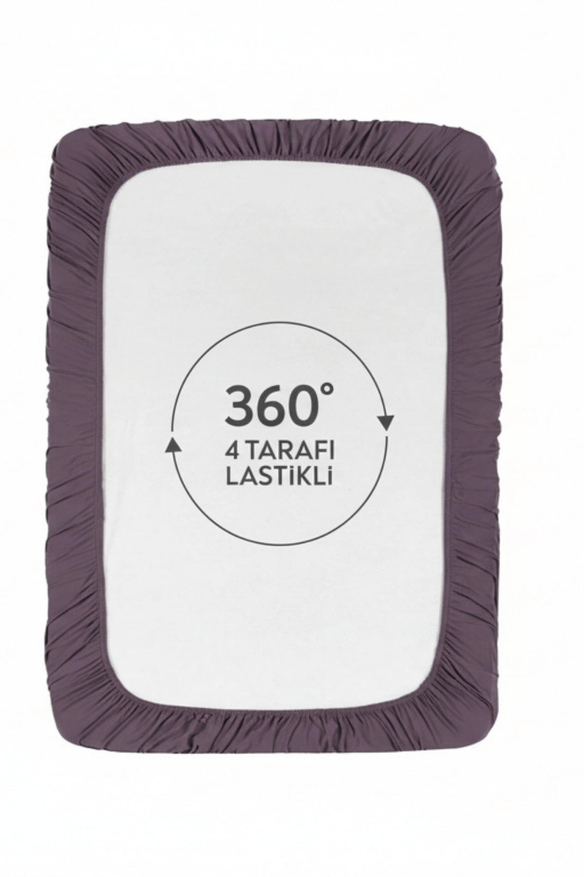 Jersey Tek kişilik Lastikli Çarşaf %100 Pamuk - Mürdüm
