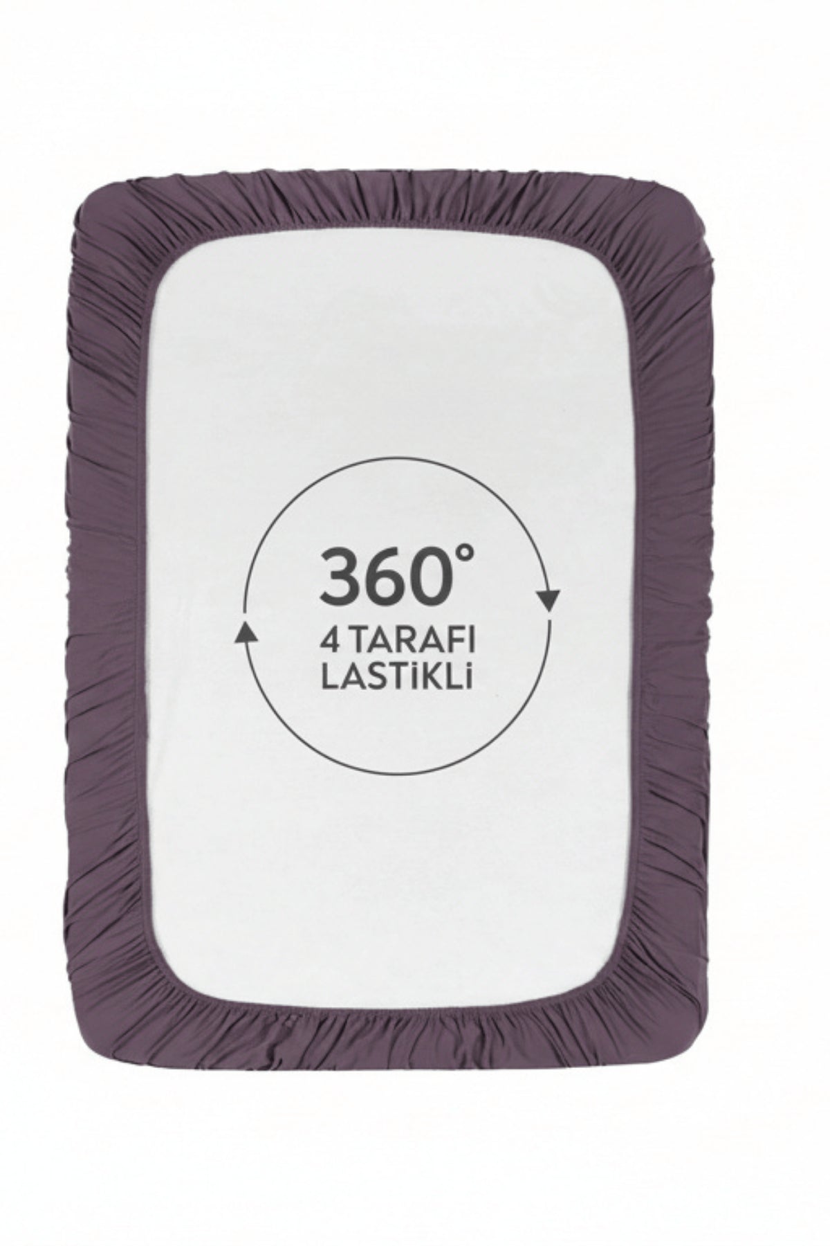 Jersey Çift kişilik Lastikli Çarşaf %100 Pamuk - Mürdüm