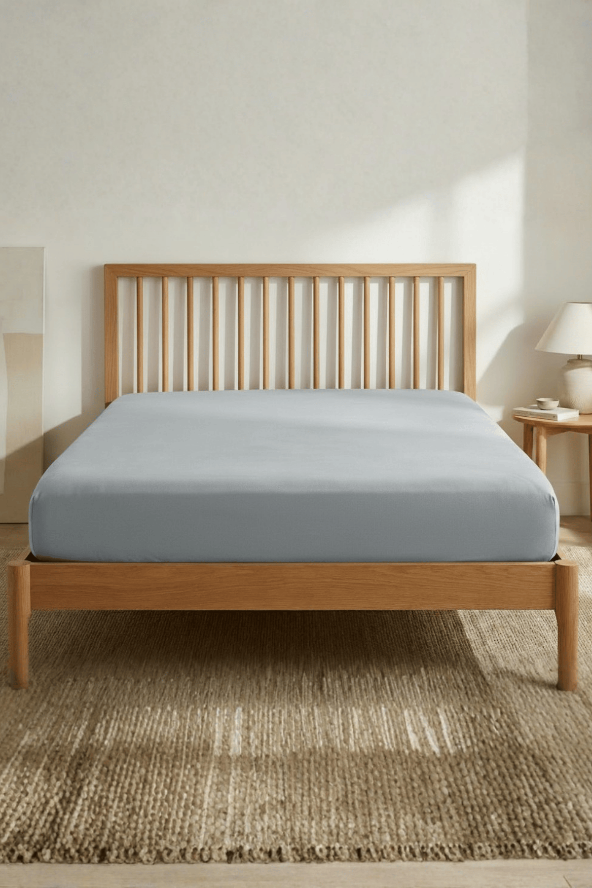 Jersey Çift kişilik Lastikli Çarşaf %100 Pamuk - Su Yeşili