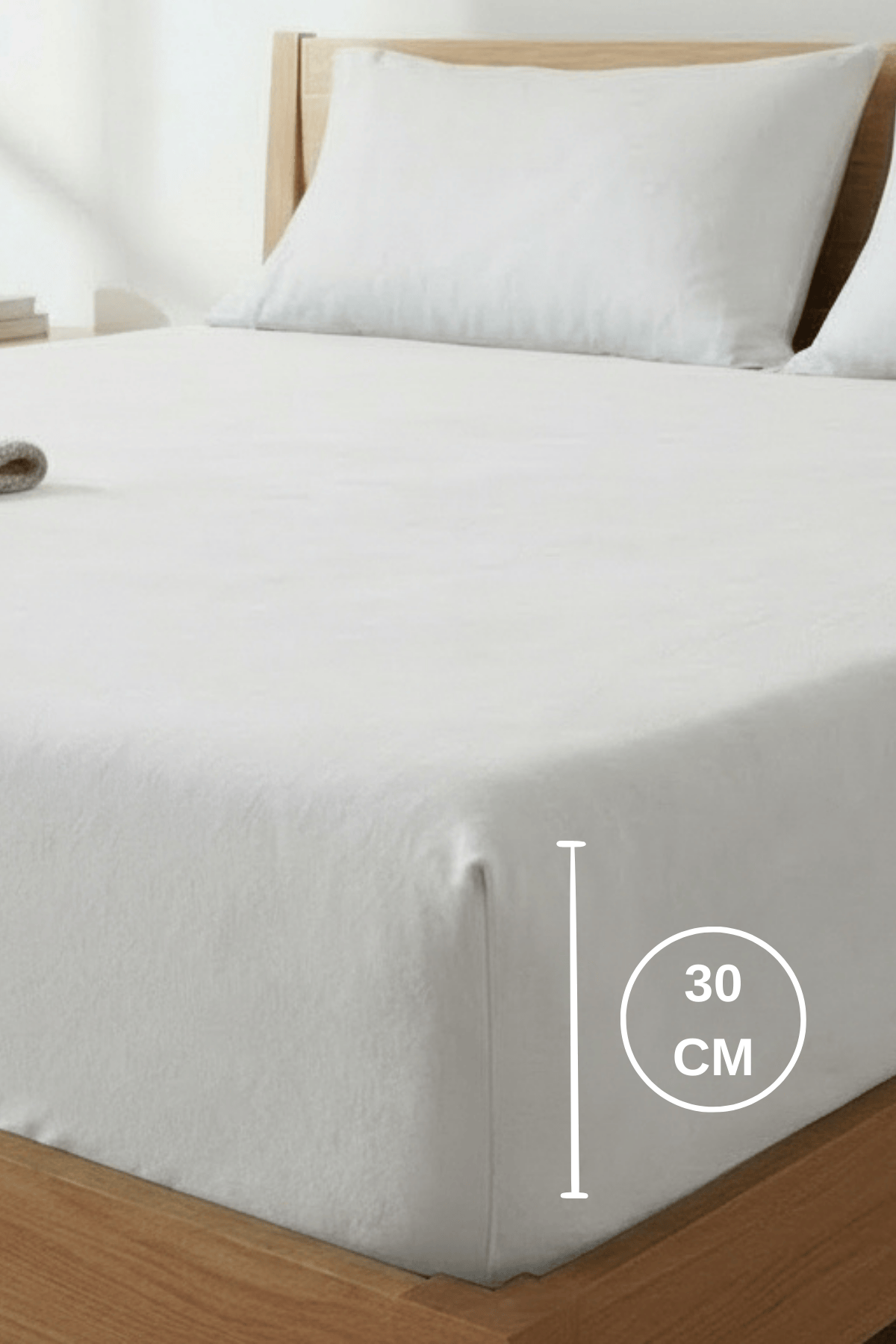 Jersey Tek kişilik Lastikli Çarşaf %100 Pamuk - Krem