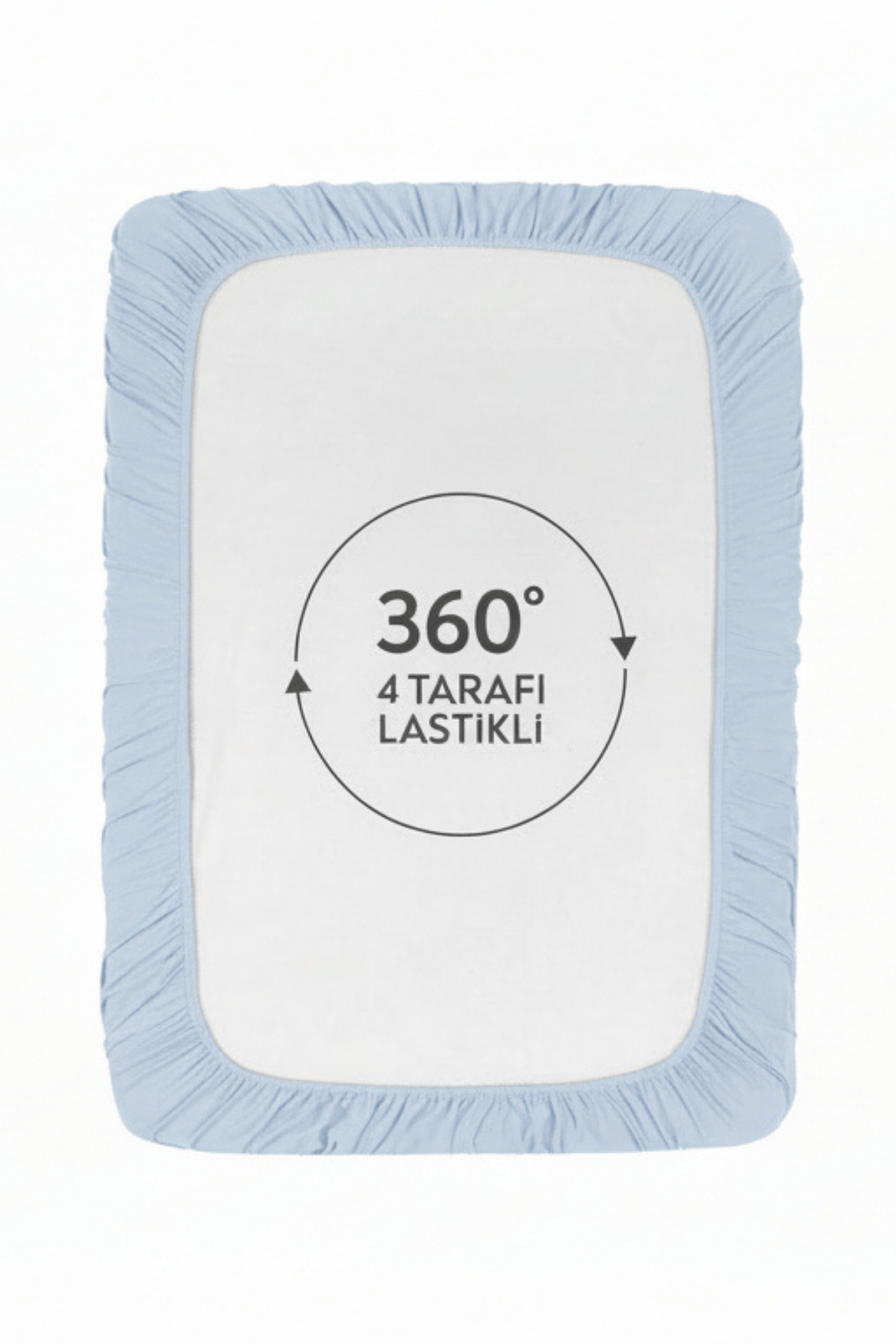 Jersey Çift kişilik Lastikli Çarşaf %100 Pamuk - Su Yeşili