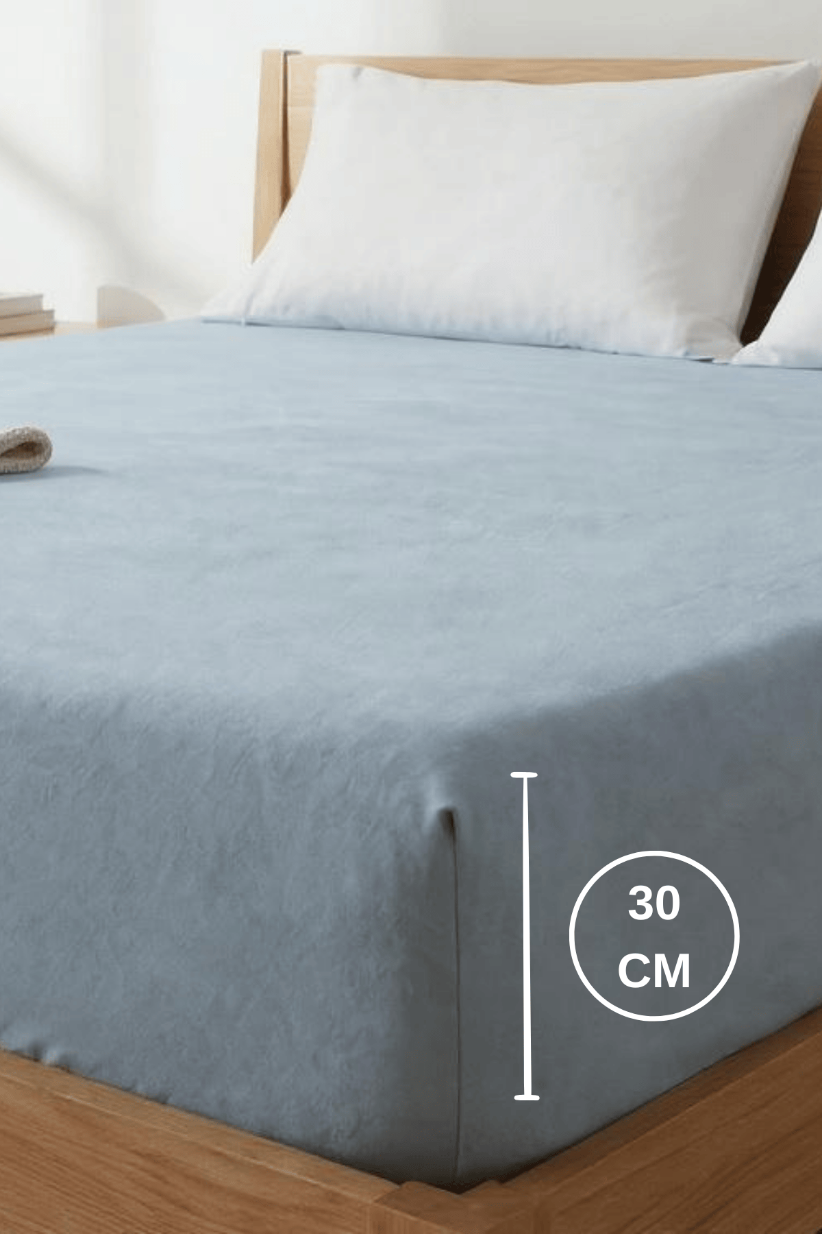 Jersey Çift kişilik Lastikli Çarşaf %100 Pamuk - Su Yeşili