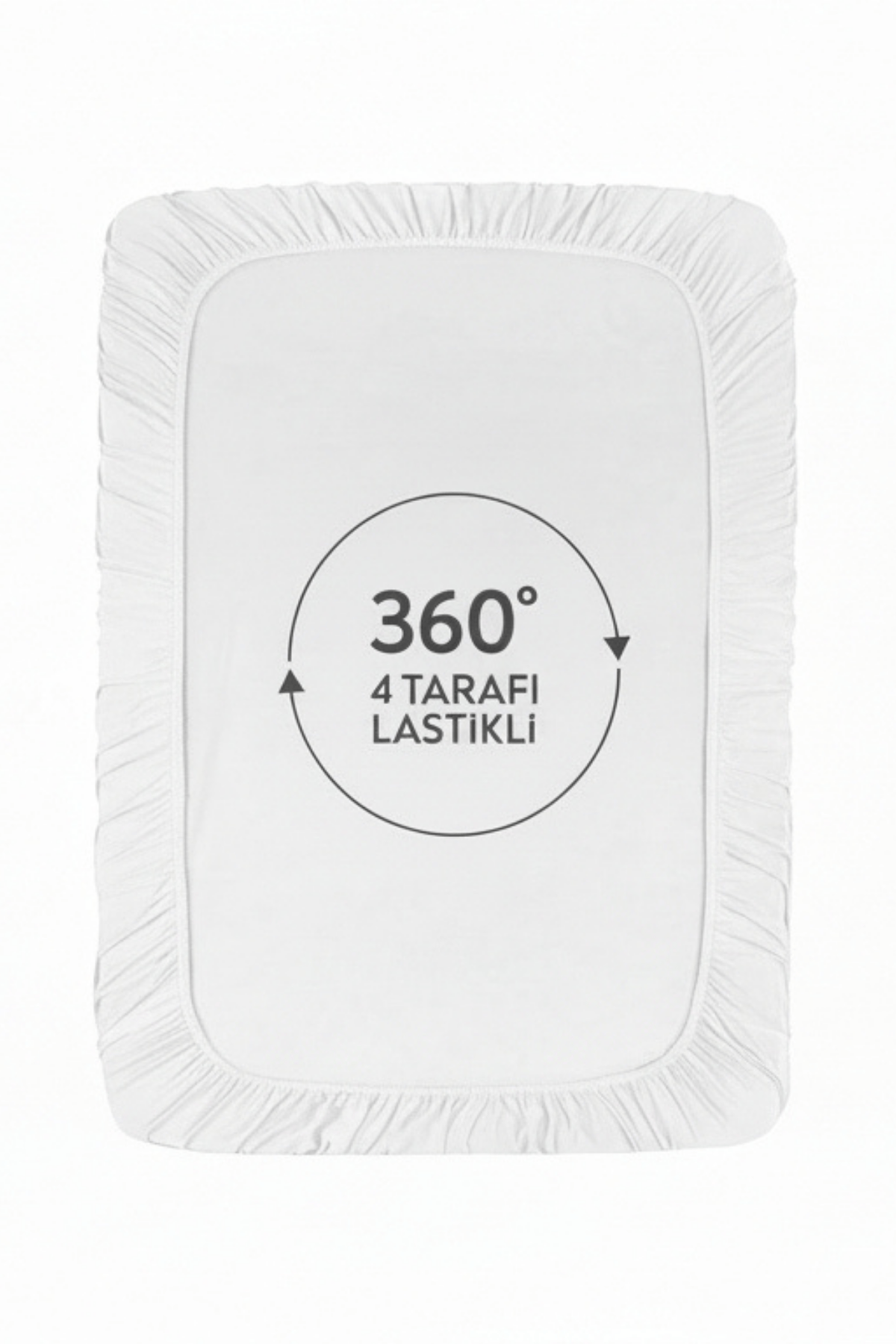 Jersey Çift kişilik Lastikli Çarşaf %100 Pamuk - Krem