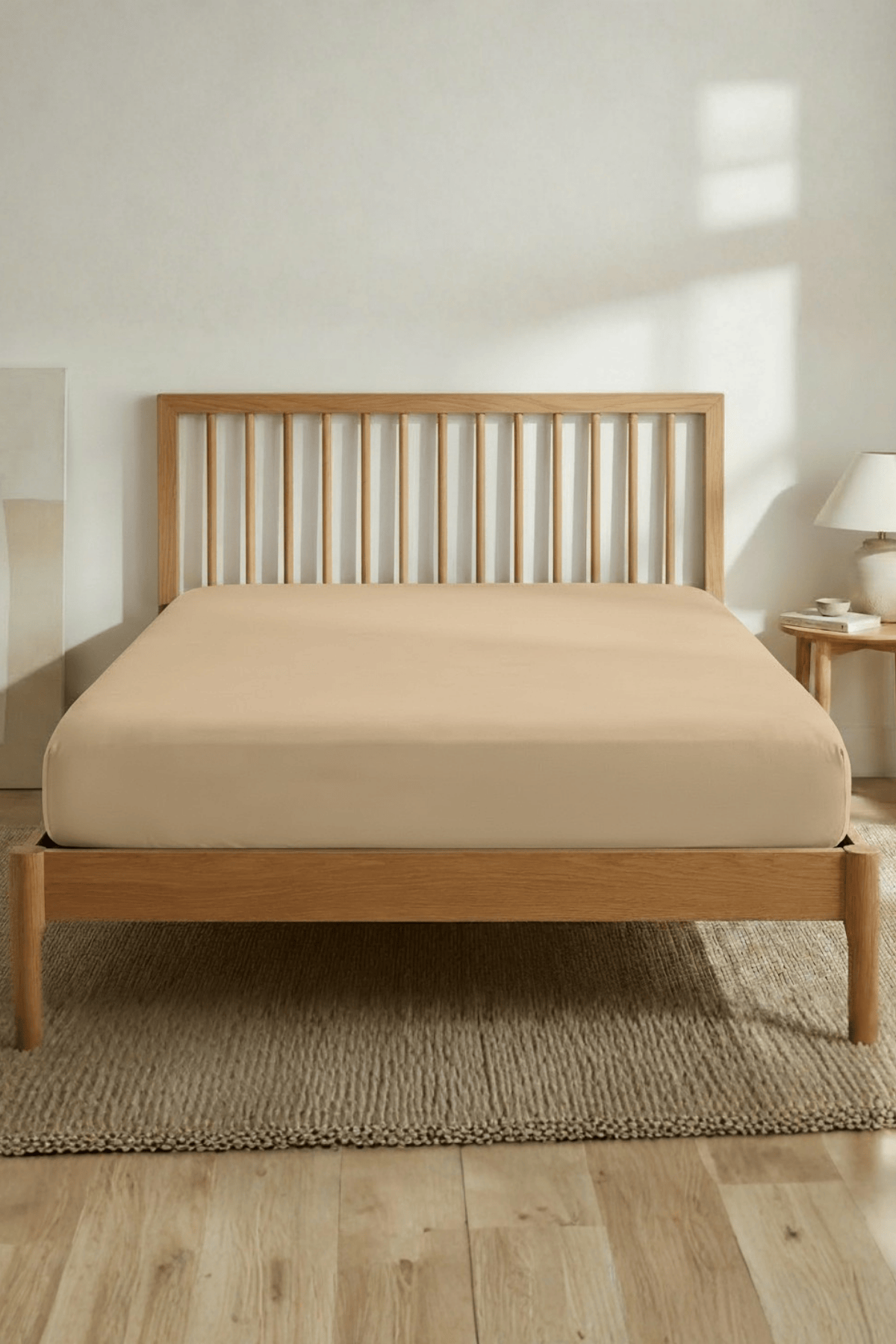 Jersey Çift kişilik Lastikli Çarşaf %100 Pamuk - Hardal