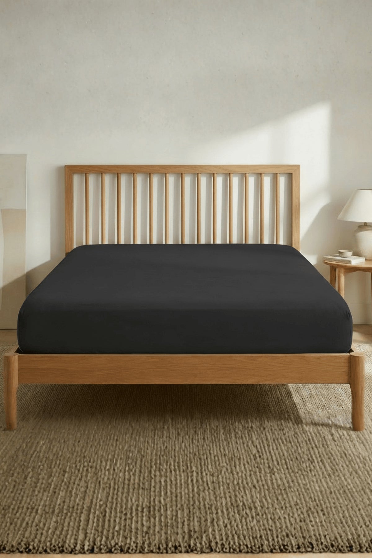 Jersey Tek kişilik Lastikli Çarşaf %100 Pamuk - Antrasit