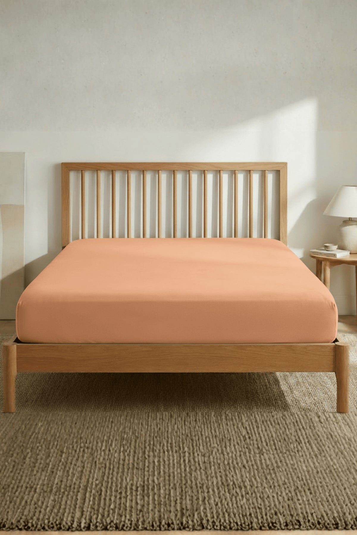 Jersey Tek kişilik Lastikli Çarşaf %100 Pamuk - Turuncu