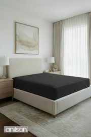 Jersey Tek kişilik Lastikli Çarşaf %100 Pamuk - Antrasit