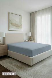 Jersey Çift kişilik Lastikli Çarşaf %100 Pamuk - Su Yeşili