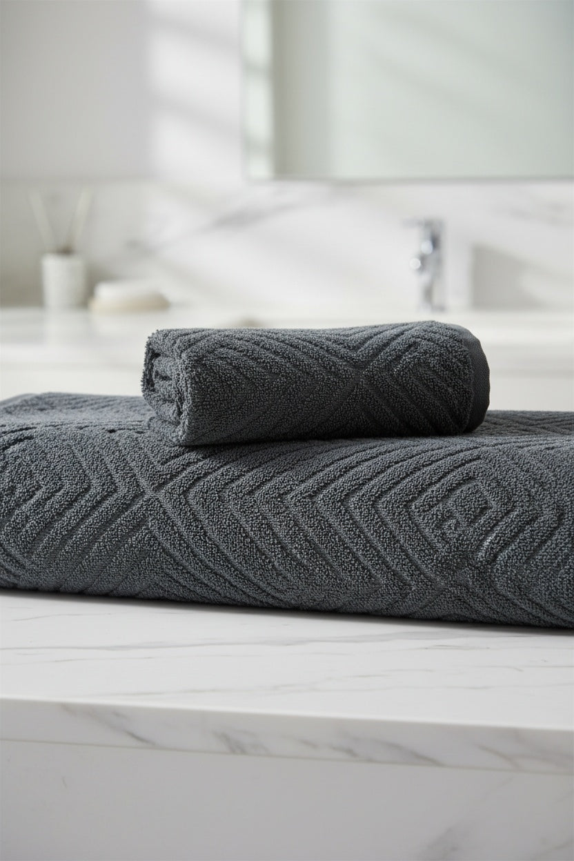 2'li Lilia El Havlusu - 50x90 Cm 230Gr, Banyo Havlusu 100x150 800Gr %100 Pamuk