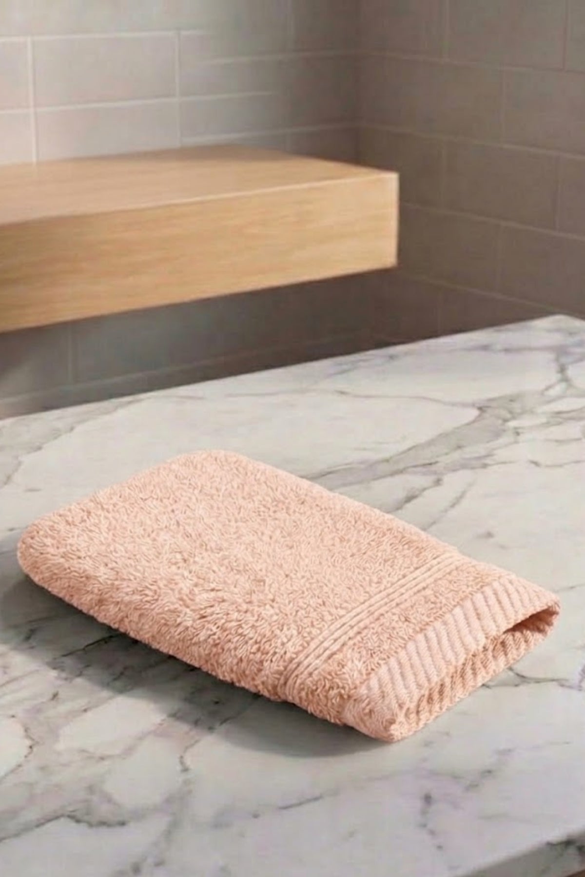 Havlu Banyo Kesesi 15x25cm -Pembe %100 Pamuk