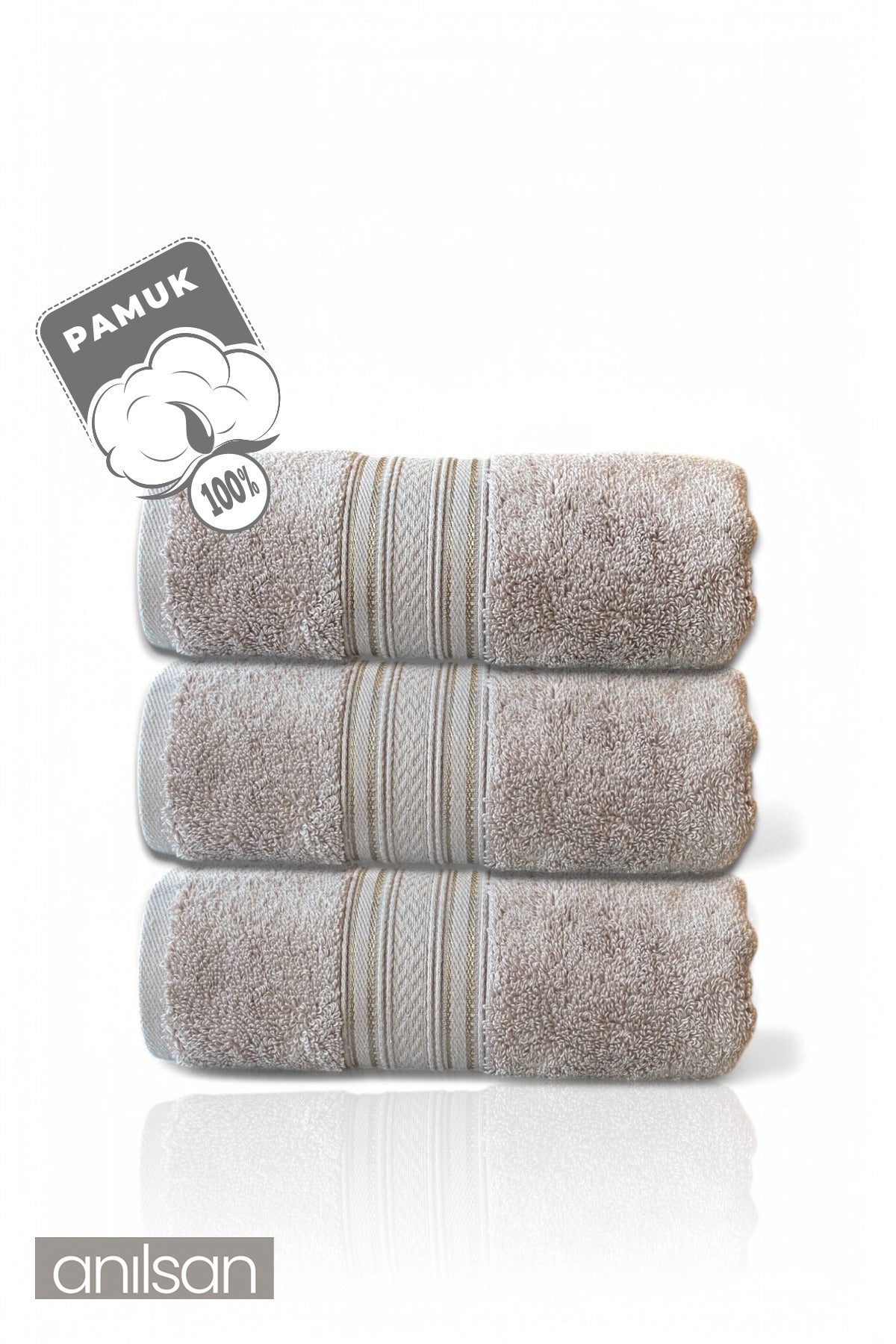 3'lü Turkuaz Süper Soft El Havlusu Seti - 50x90 Cm, 250 Gr, %100 Pamuk, Spa Ve Otel Havlusu