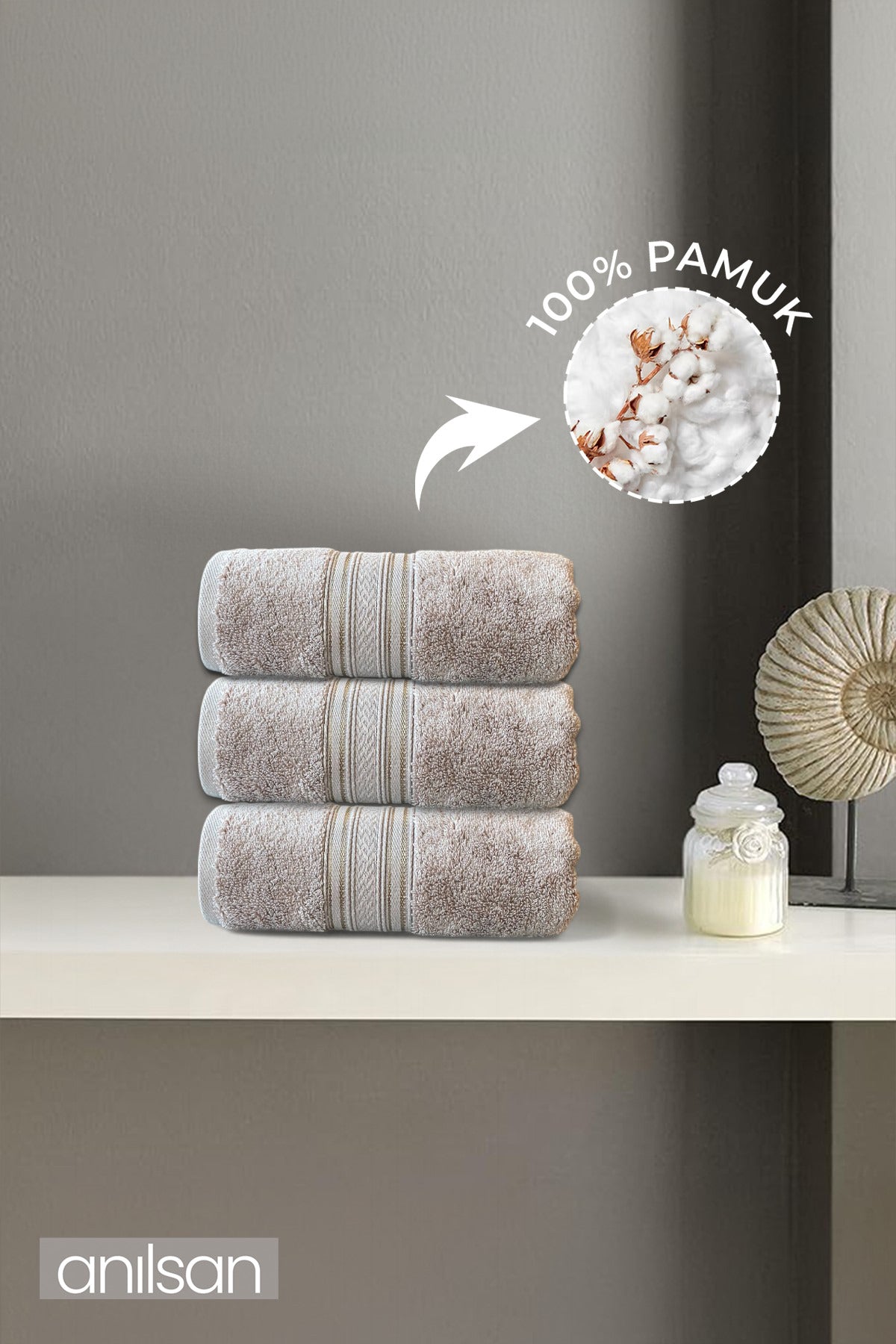 3'lü Turkuaz Süper Soft El Havlusu Seti - 50x90 Cm, 250 Gr, %100 Pamuk, Spa Ve Otel Havlusu