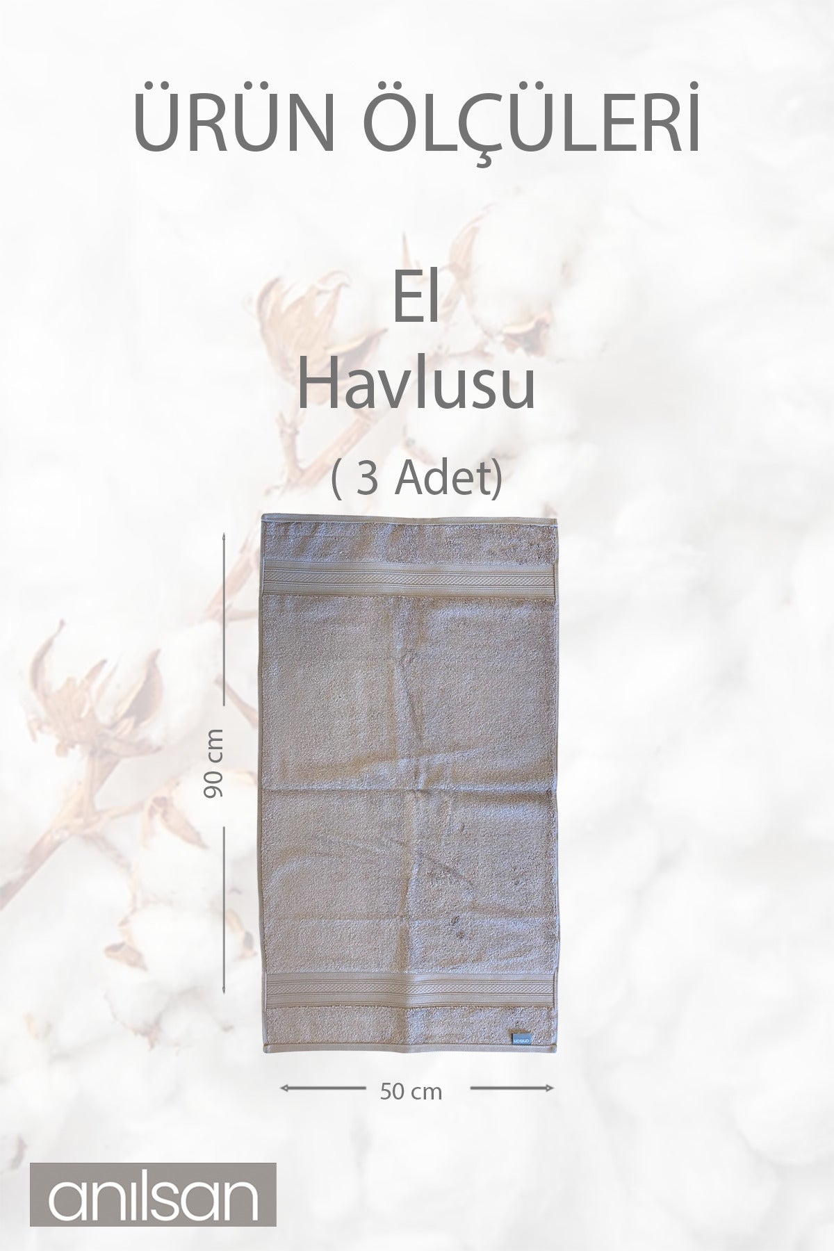 3'lü Turkuaz Süper Soft El Havlusu Seti - 50x90 Cm, 250 Gr, %100 Pamuk, Spa Ve Otel Havlusu