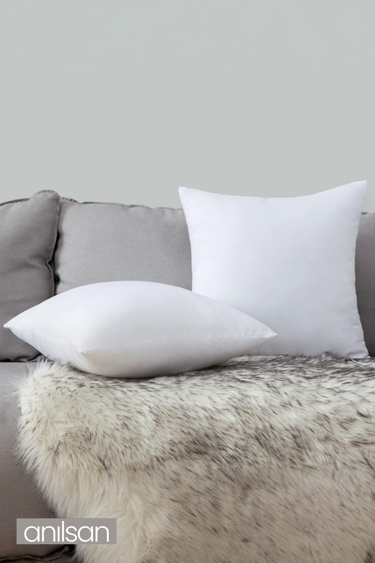 2 Adet Kırlent Iç Yastık Ekstra Dolgun 350GR Koltuk Yastığı Balkon Bahçe Aksesuar Yastığı  45x45