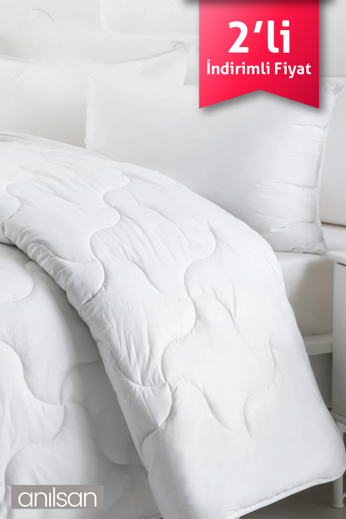 2'li 4 Mevsim Mikrofiber Tek Kişilik Yorgan, 155x215cm