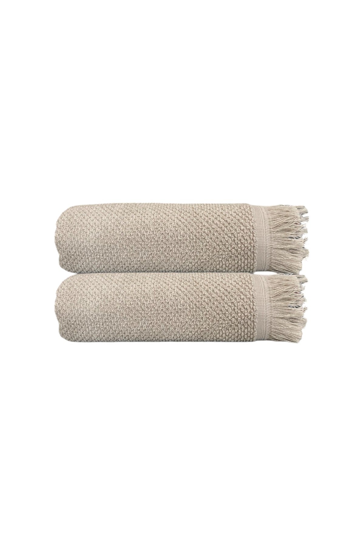 2'li Bej Jelena Banyo Havlusu-70x140 Cm, 490 Gr, %100pamuk, Spa Ve Otel Havlusu Uy