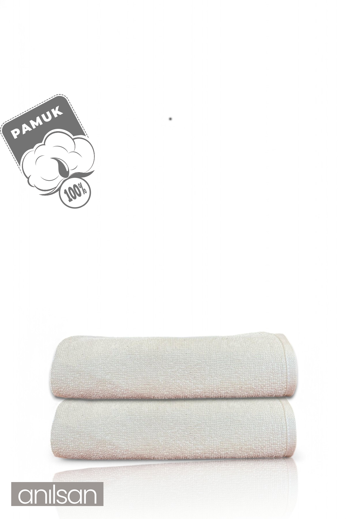 2'li Bej Saçaklı Düğün Havlusu 94Gr %100 Pamuk  40x70 cm El ve Yüz Havlusu