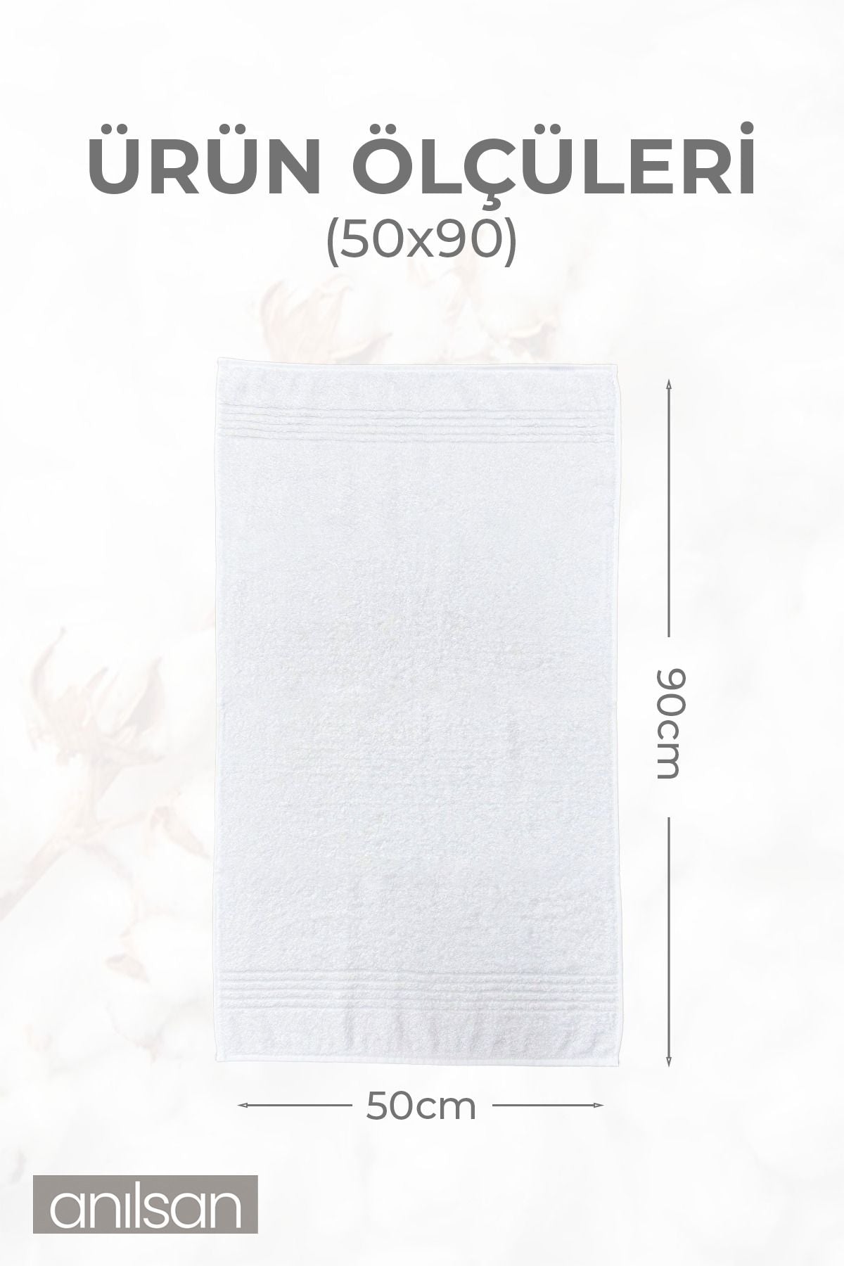 2'li Çizgili El Havlusu - 50x90 Cm, 180gr, %100 Pamuk, Spa Ve Otel Havlusu