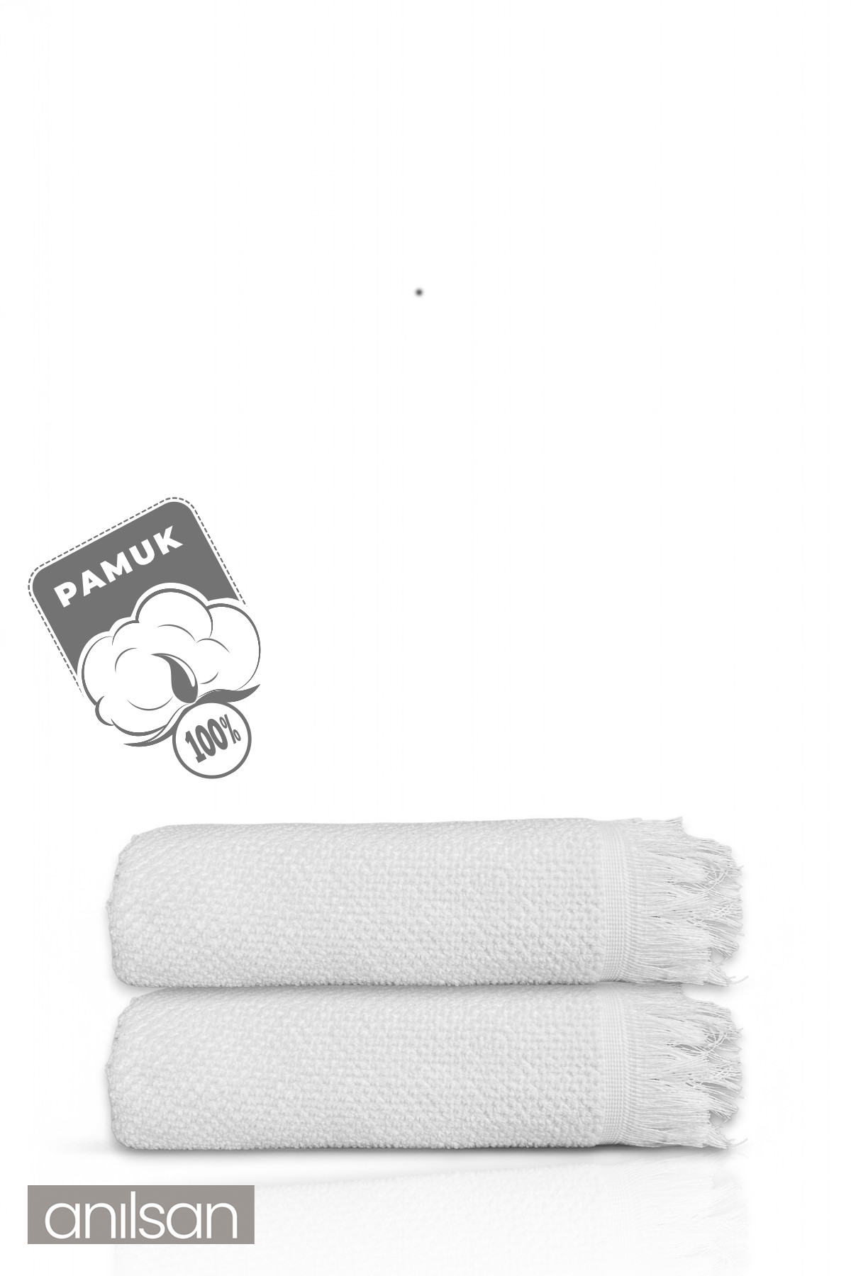 2'li Beyaz Jelena El Havlusu - 50x90 Cm, 225 Gr, %100 Pamuk, Spa Ve Otel Havlusu