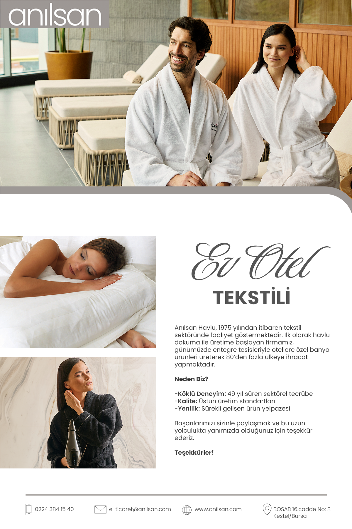 2'li Beyaz Jelena Havlu Seti %100 Pamuk  - 1 Adet El Havlusu 50x90 ve 1 Adet Banyo Havlusu 70x140