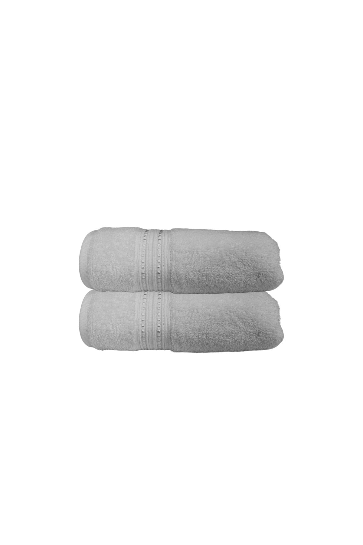 2'li Boncuk Beyaz El Havlusu - 50x90 Cm, 225 Gr, %100 Pamuk, Spa Ve Otel Havlusu
