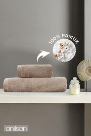 2'Lİ  El ve Yüz Havlusu Seti - 50x80 - 30x50 Cm, %100 Pamuk, Spa Ve Otel Havlusu