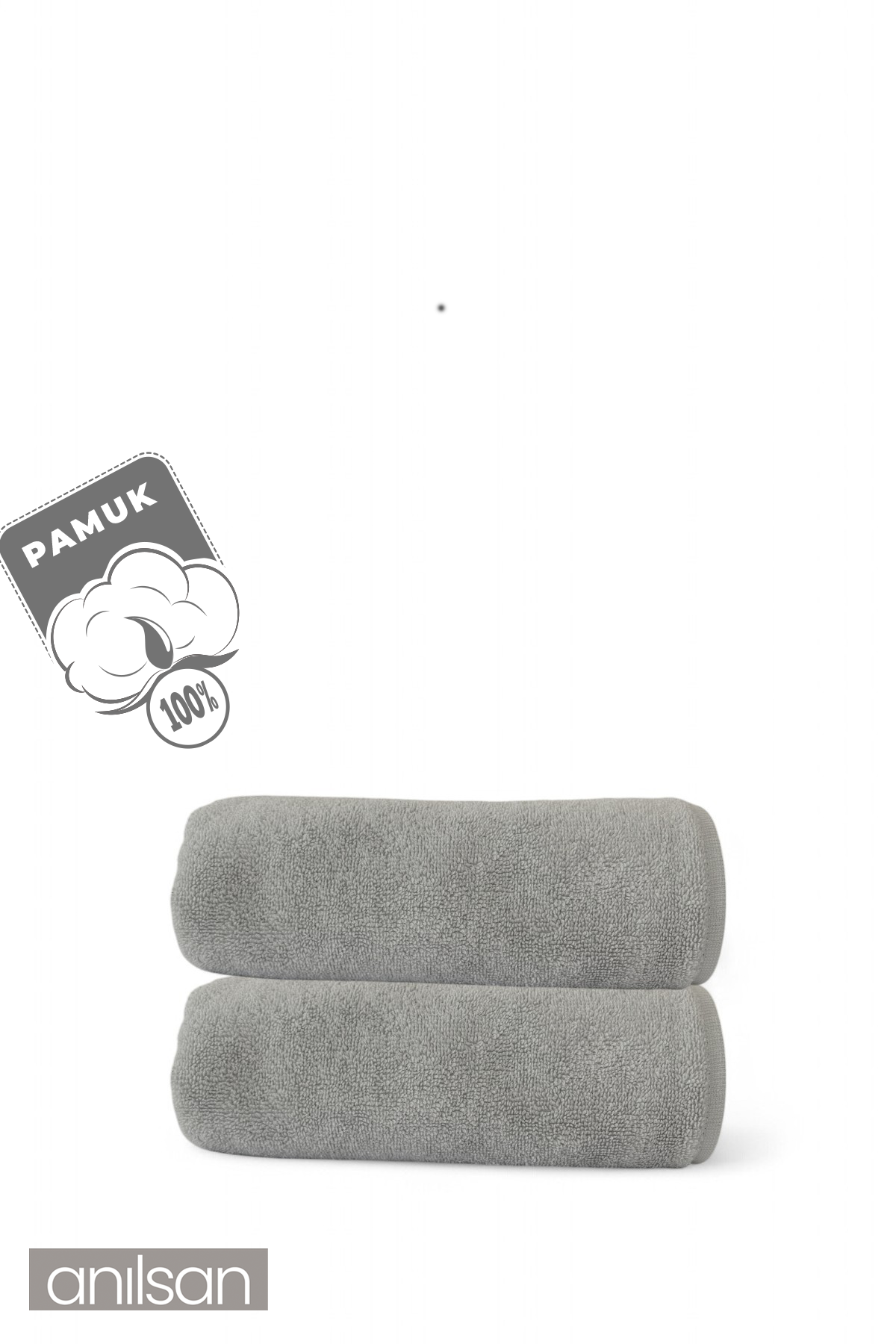 2'li Gri Banyo Havlusu - 70x140 Cm, 490 Gr, %100pamuk, Spa Ve Otel Havlusu