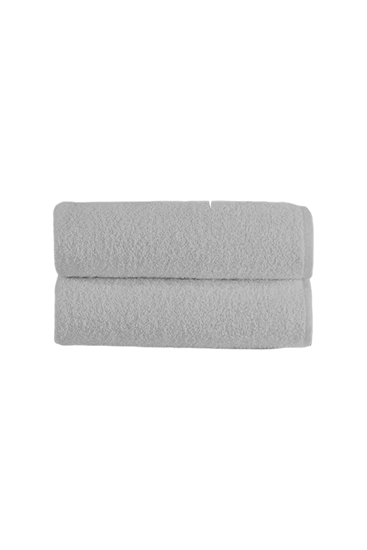 2'li Düz Gri Banyo Havlusu - 70x140 Cm, 490 Gr, %100pamuk, Spa Ve Otel Havlusu
