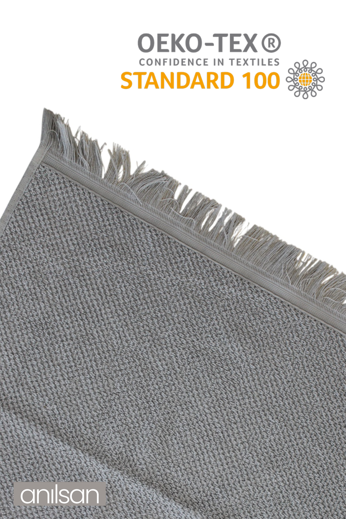 2'li Gri Jelena El Havlusu - 50x90 Cm, 225 Gr, %100 Pamuk, Spa Ve Otel Havlusu
