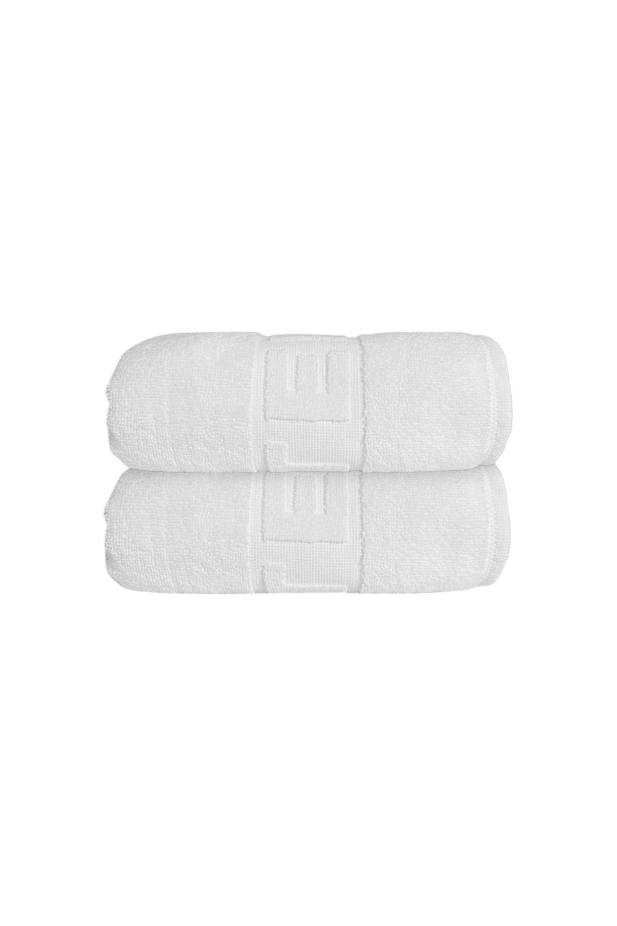 2'li Hotel Logo Banyo Havlusu - 70x140 Cm, 490 Gr, %100 Pamuk, Spa Ve Otel Havlusu