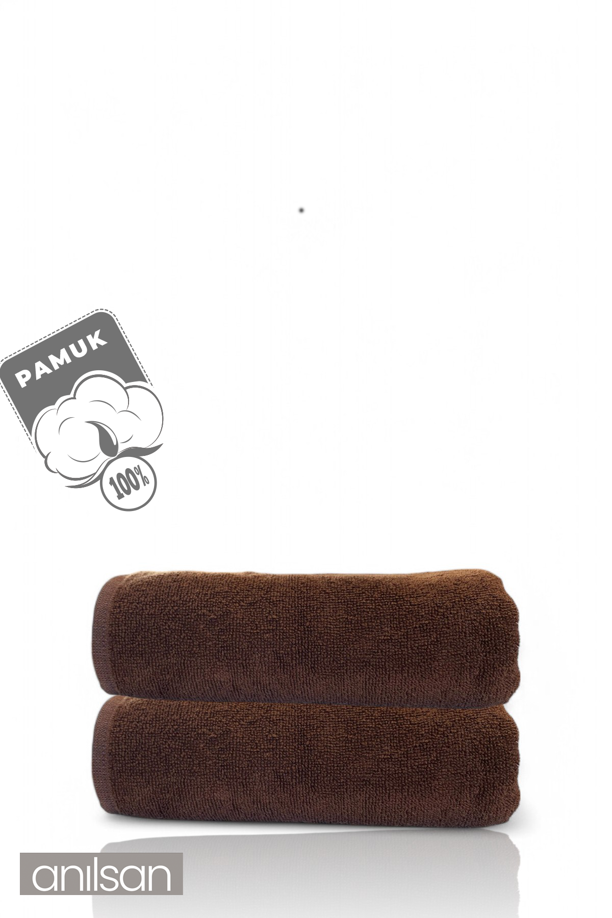 2'li Kahve Banyo Havlusu - 70x140 Cm, 490 Gr, %100pamuk, Spa Ve Otel Havlusu
