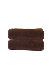 2'li Kahve Banyo Havlusu - 70x140 Cm, 490 Gr, %100pamuk, Spa Ve Otel Havlusu