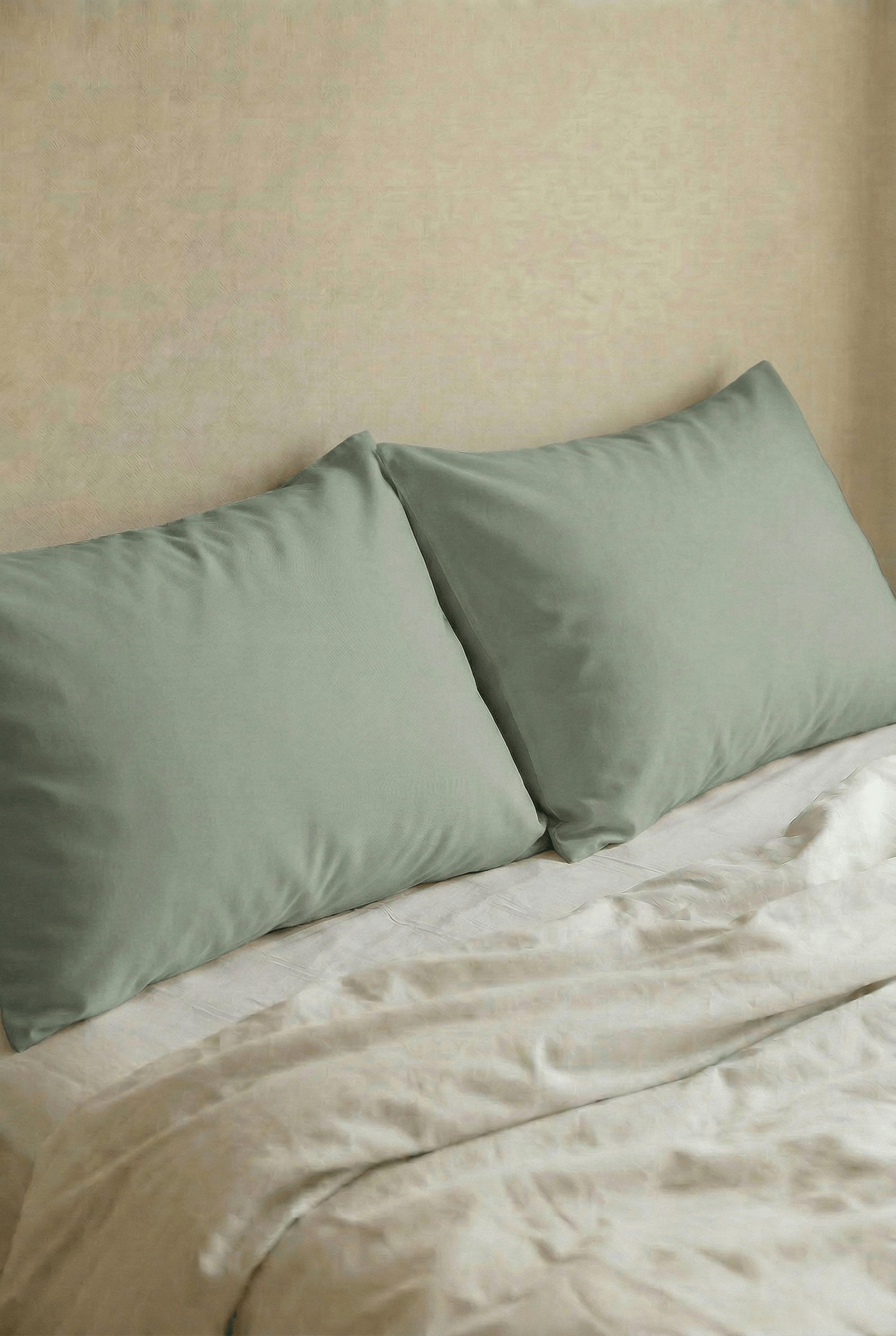 Camelia 2'li Mint Yeşili Yastık Kılıfı – 50x70 Cm, %100 Pamuk
