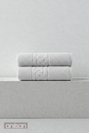 2'li Rita Gri Banyo Havlusu - 70x140 Cm, 490Gr, %100 Pamuk, Spa Ve Otel Havlusu
