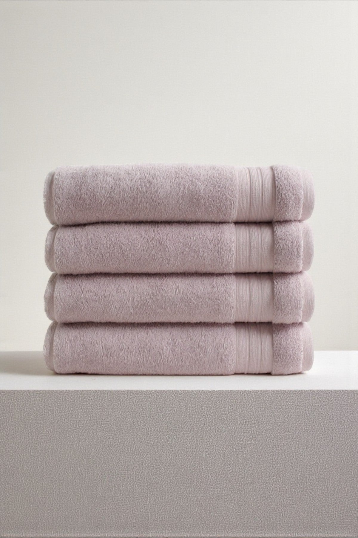 4'lü Dora Lila Banyo Havlusu - 70x140 Cm, 420 Gr, %100pamuk, Spa Ve Otel Havlusu