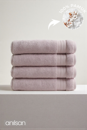 4'lü Dora Lila Banyo Havlusu - 70x140 Cm, 420 Gr, %100pamuk, Spa Ve Otel Havlusu